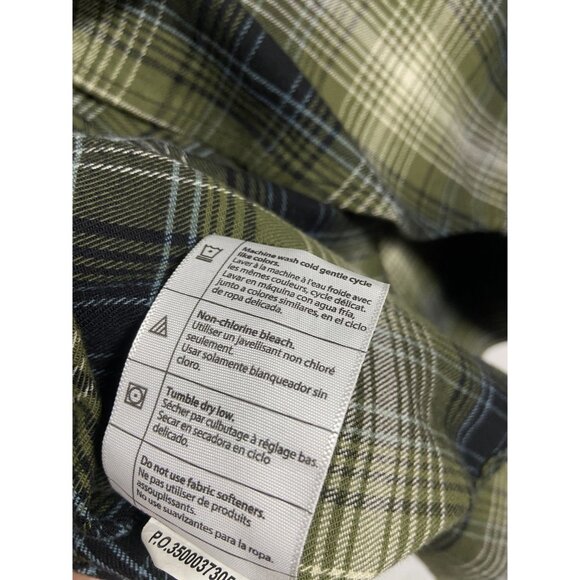 Carhartt Mens Green Plaid Long Sleeve Button-Up Shirt Medium - Picture 15 of 15